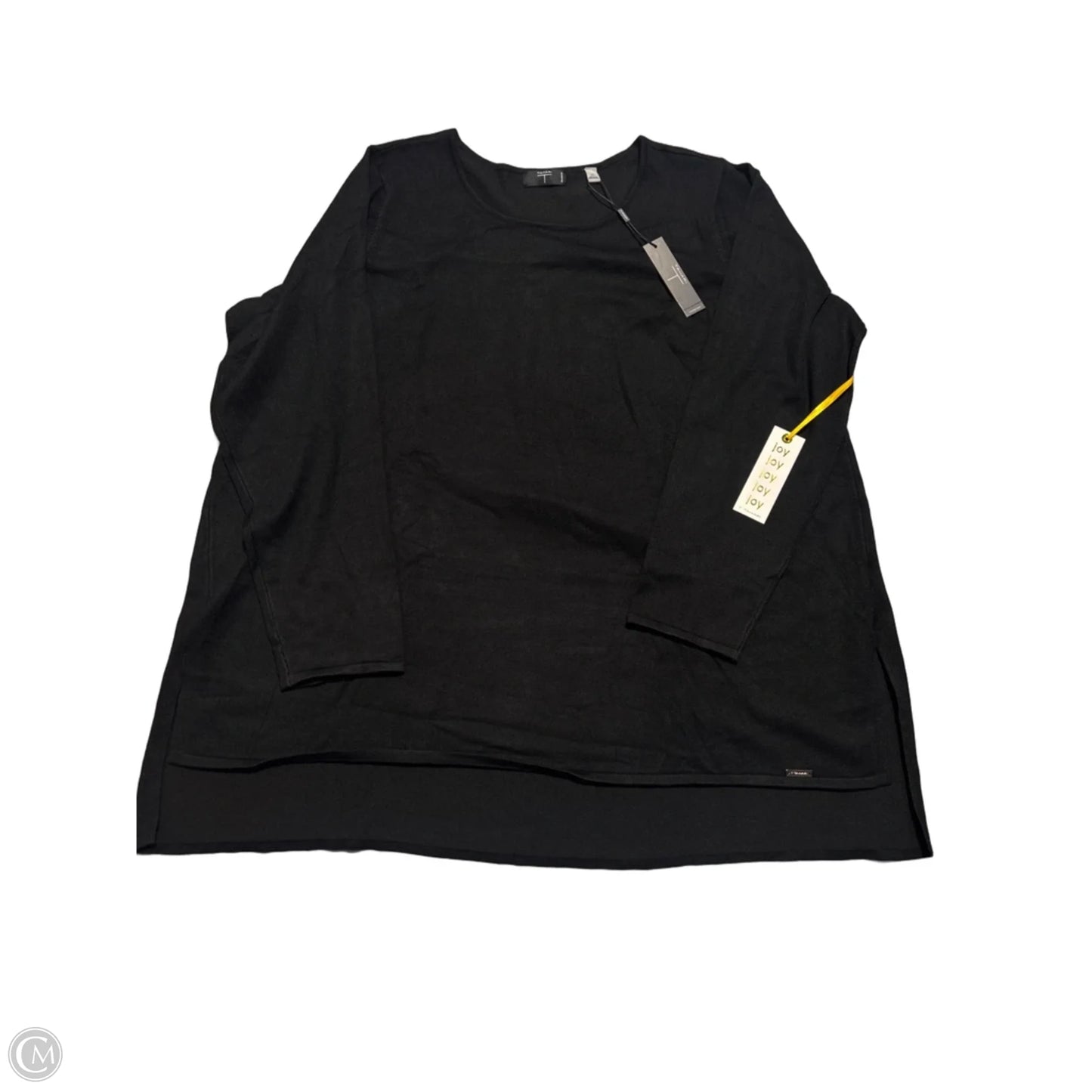 Top Long Sleeve By Tahari In Black, Size: 2x
