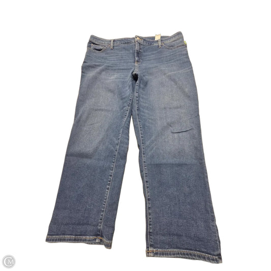 Jeans Straight By Chicos In Blue Denim, Size: 20