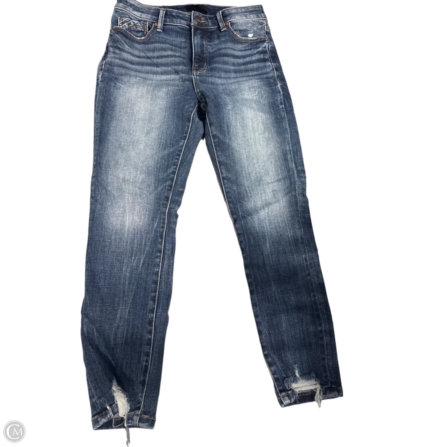 Jeans Skinny By Buckle Black In Blue, Size: 6
