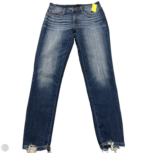 Jeans Skinny By Buckle Black In Blue, Size: 6
