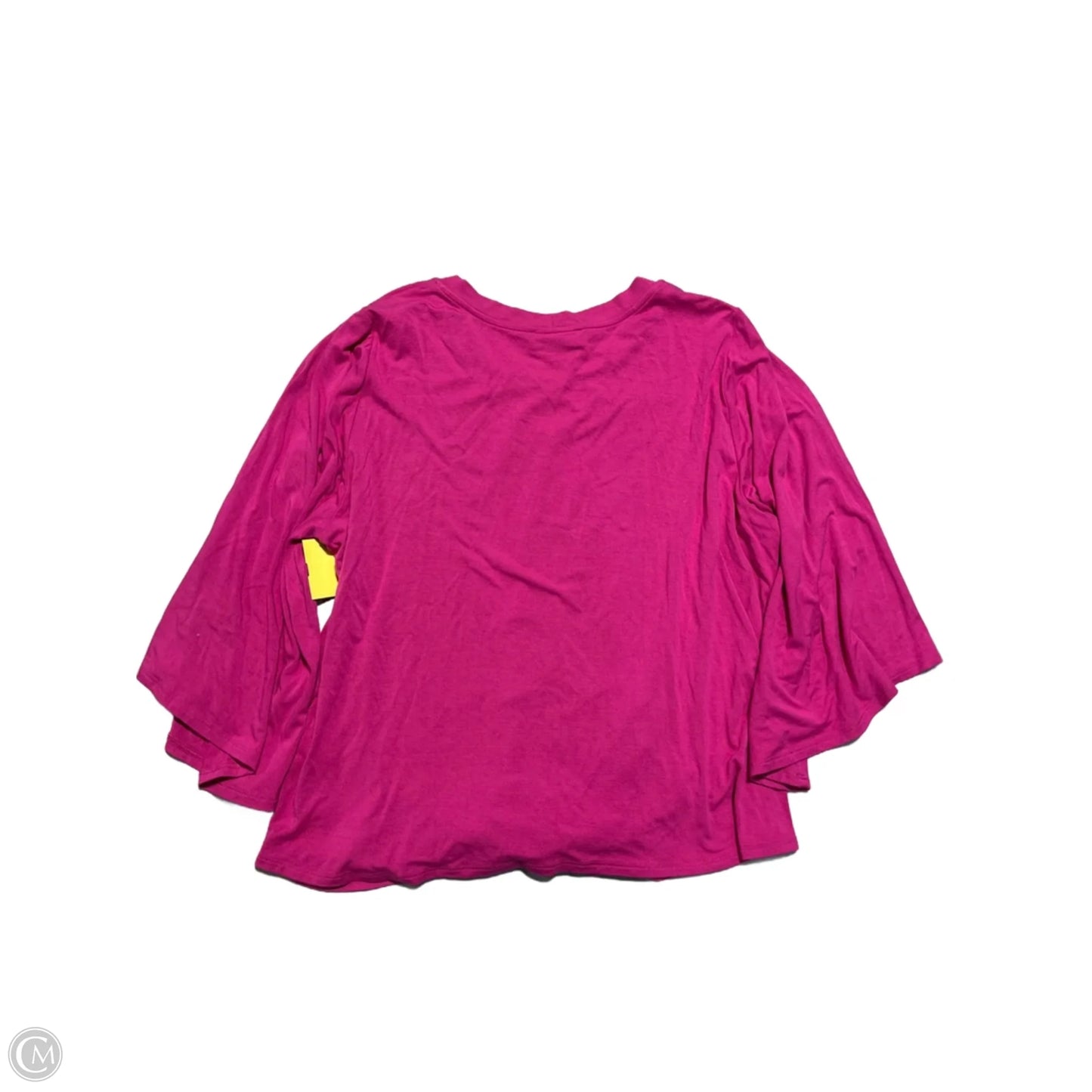 Top 3/4 Sleeve By Karen Kane In Pink, Size: 1x