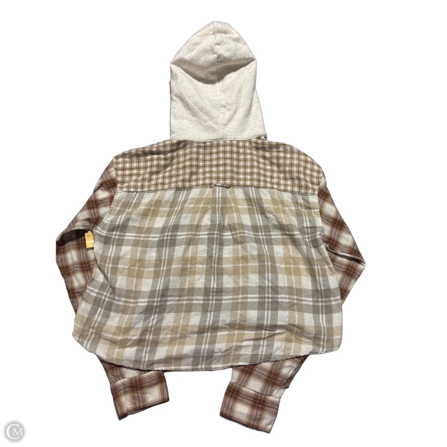 Jacket Shirt By American Eagle In Plaid Pattern, Size: S
