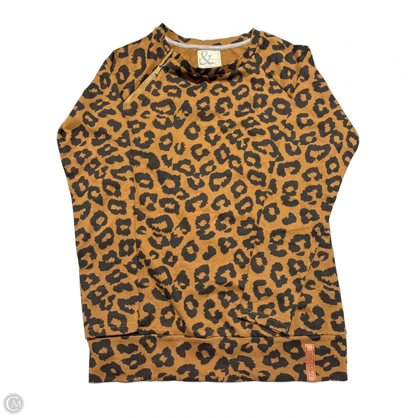 Top Long Sleeve Basic By Cmc In Animal Print, Size: S