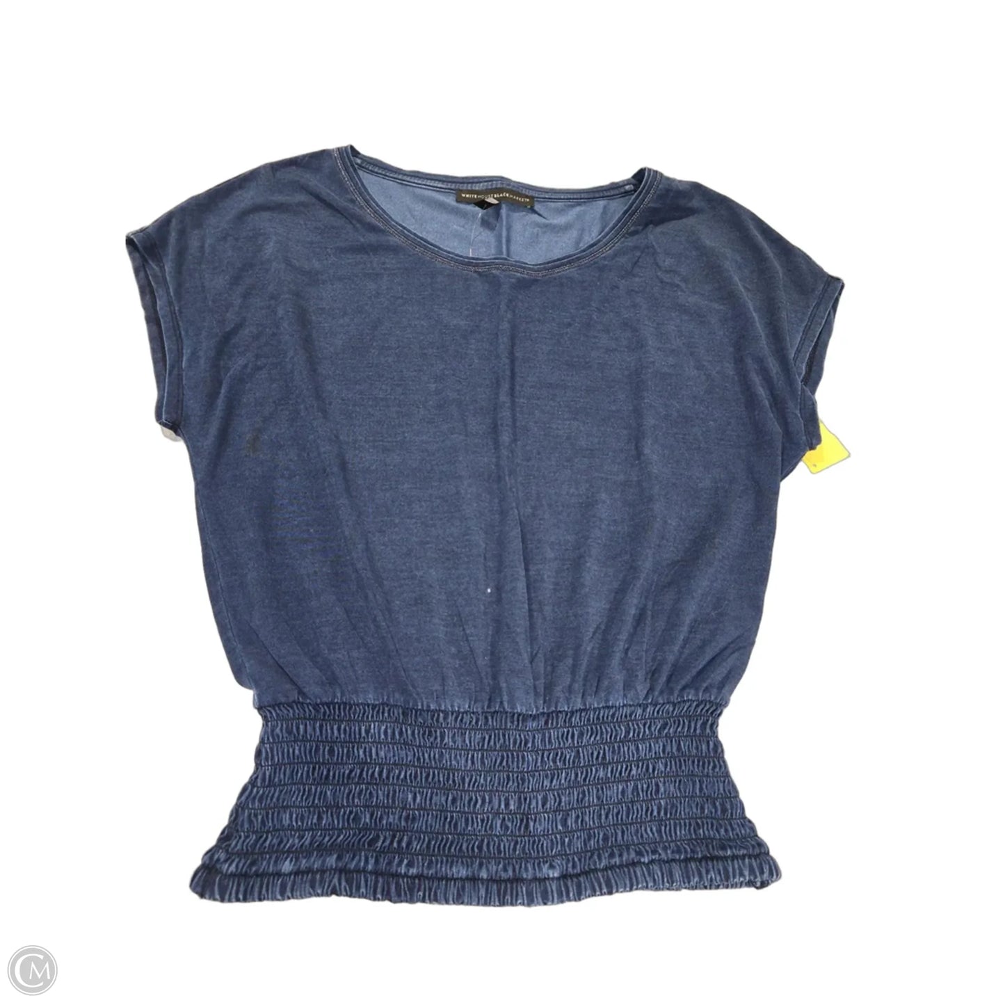 Top Short Sleeve By White House Black Market In Blue, Size: Xs
