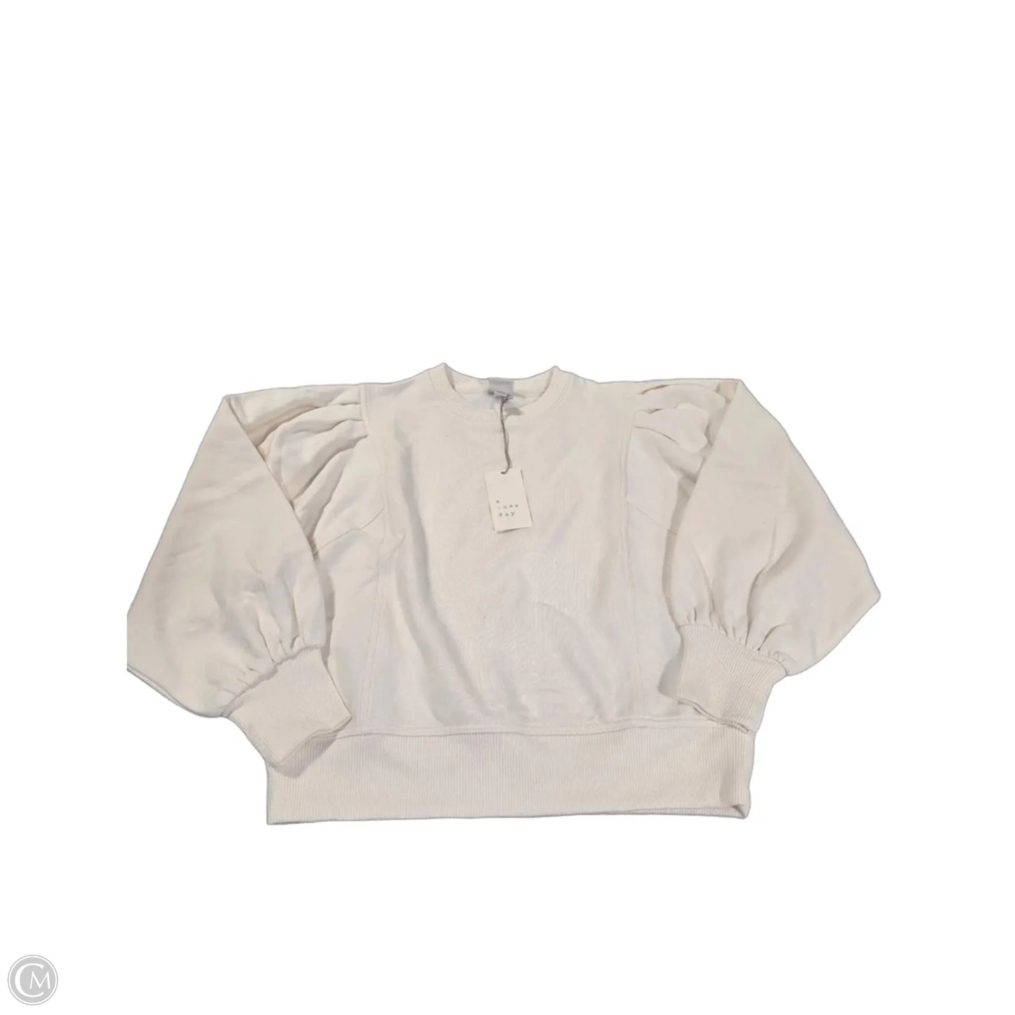 Sweatshirt Crewneck By A New Day In Cream, Size: Xs