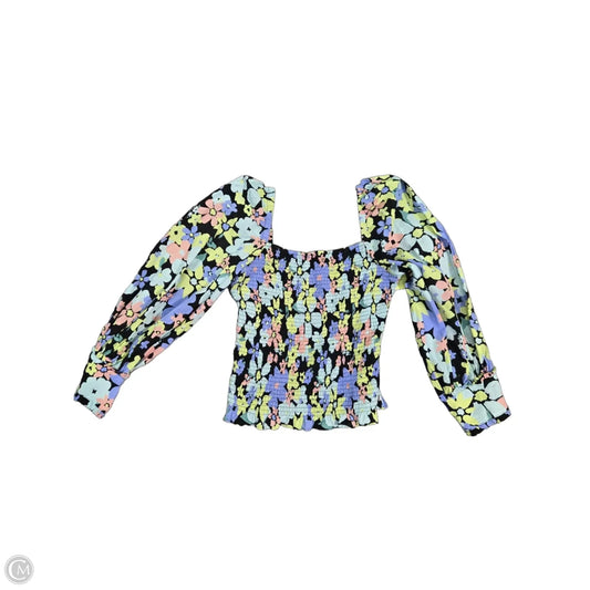 Top Long Sleeve By Free People In Floral Print, Size: L