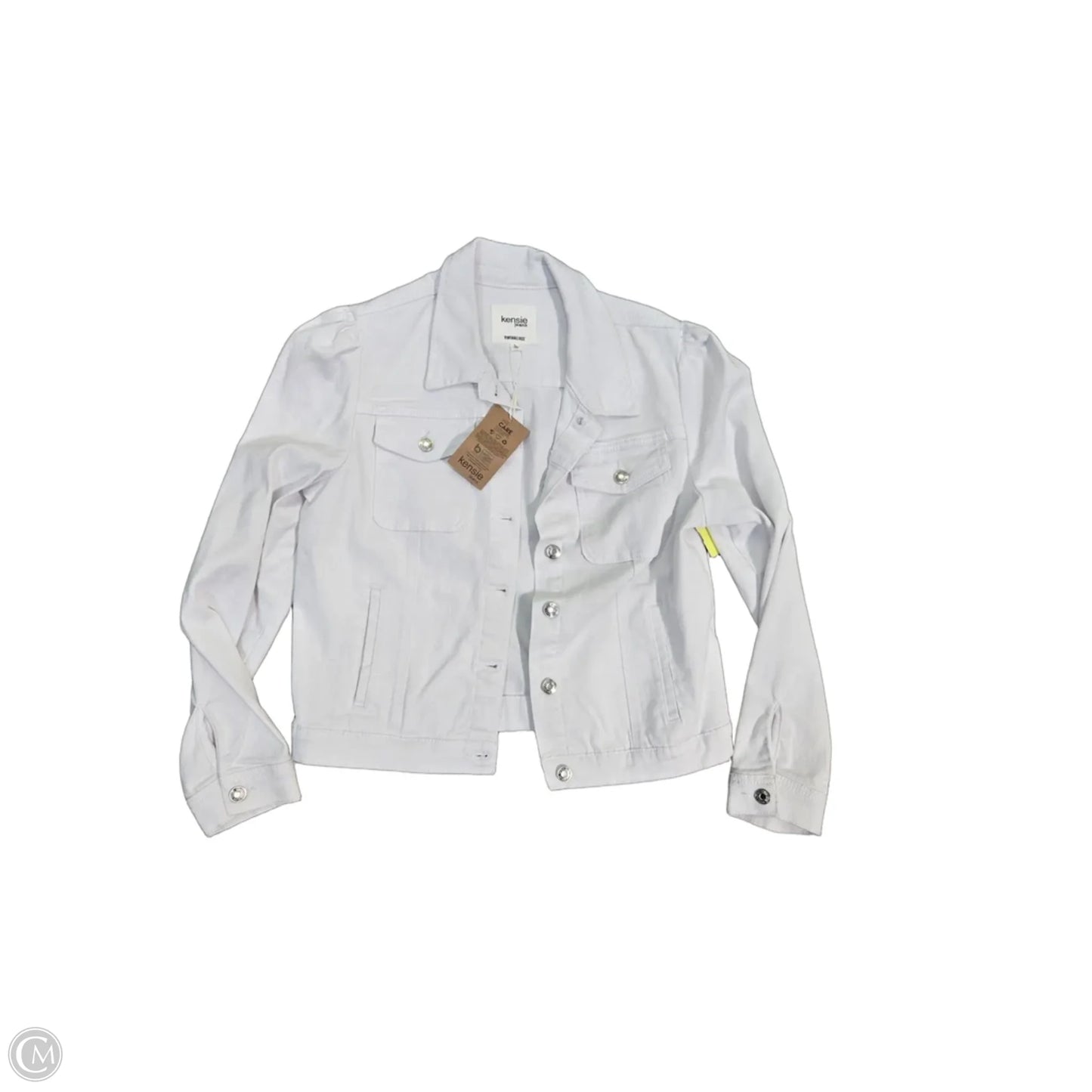 Jacket Denim By Kensie In White, Size: L