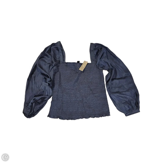 Blouse 3/4 Sleeve By J. Crew In Navy, Size: Xs