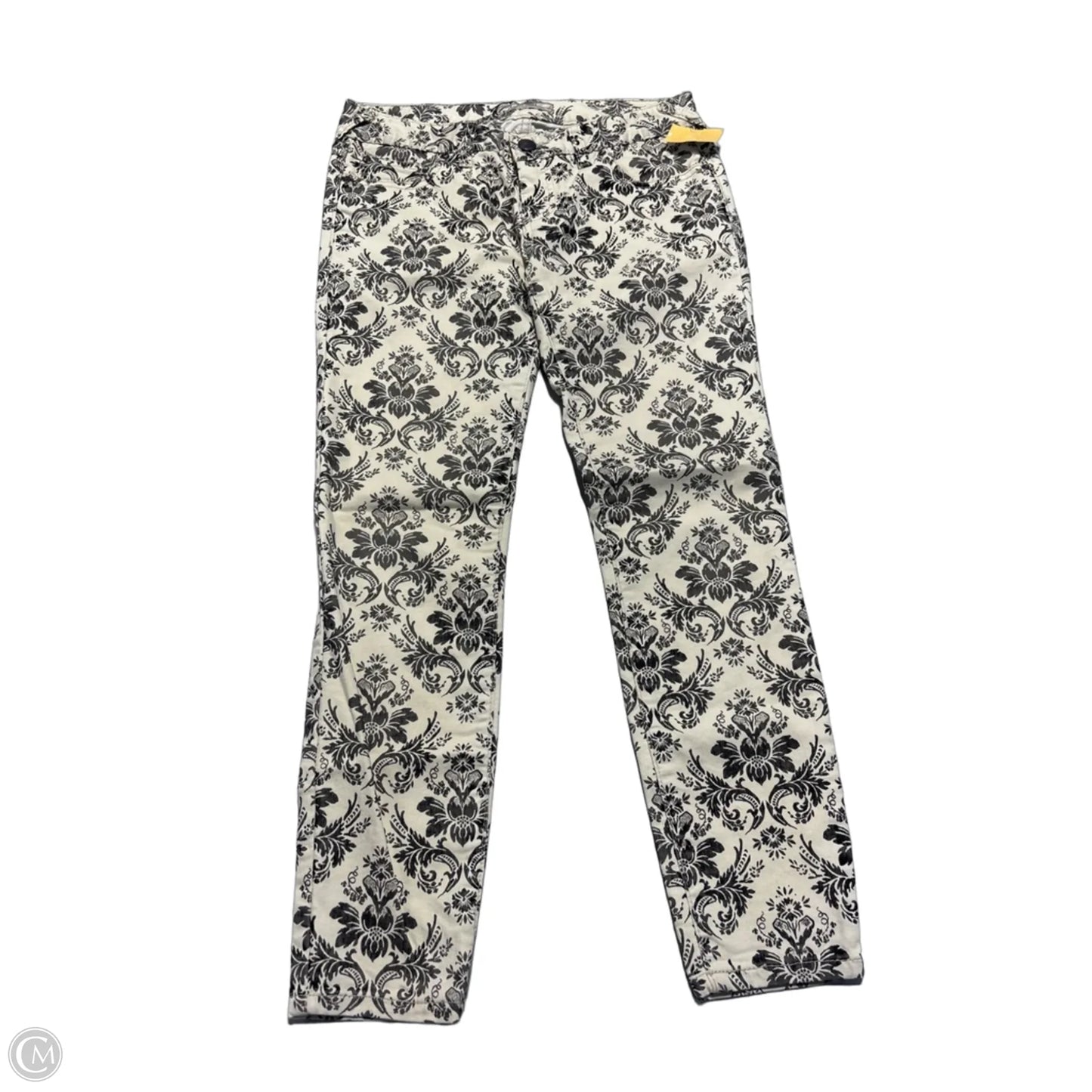 Jeans Straight By Free People In Black & Cream, Size: 2