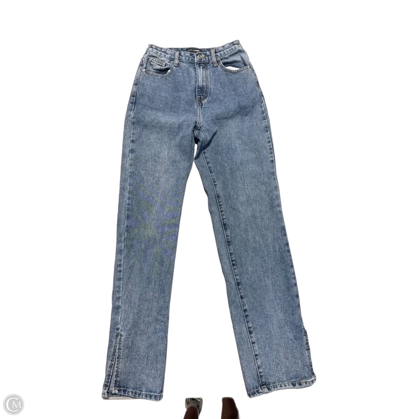 Jeans Straight By Pretty Little Thing In Blue Denim, Size: 8