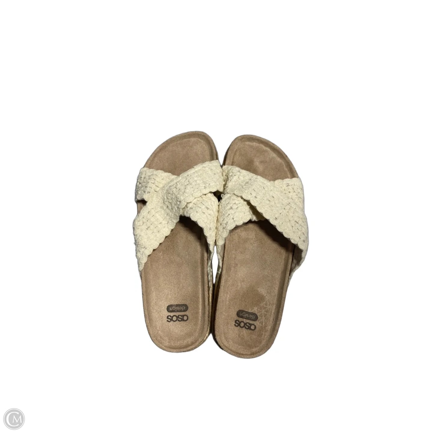 Sandals Flats By Asos In Cream & White, Size: 9.5