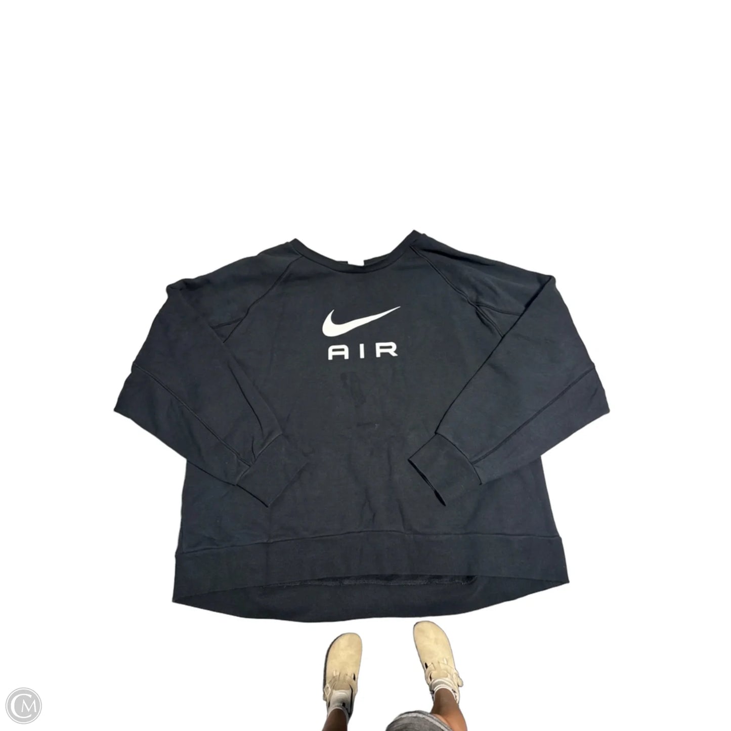 Athletic Sweatshirt Crewneck By Nike In Black & White, Size: 4x