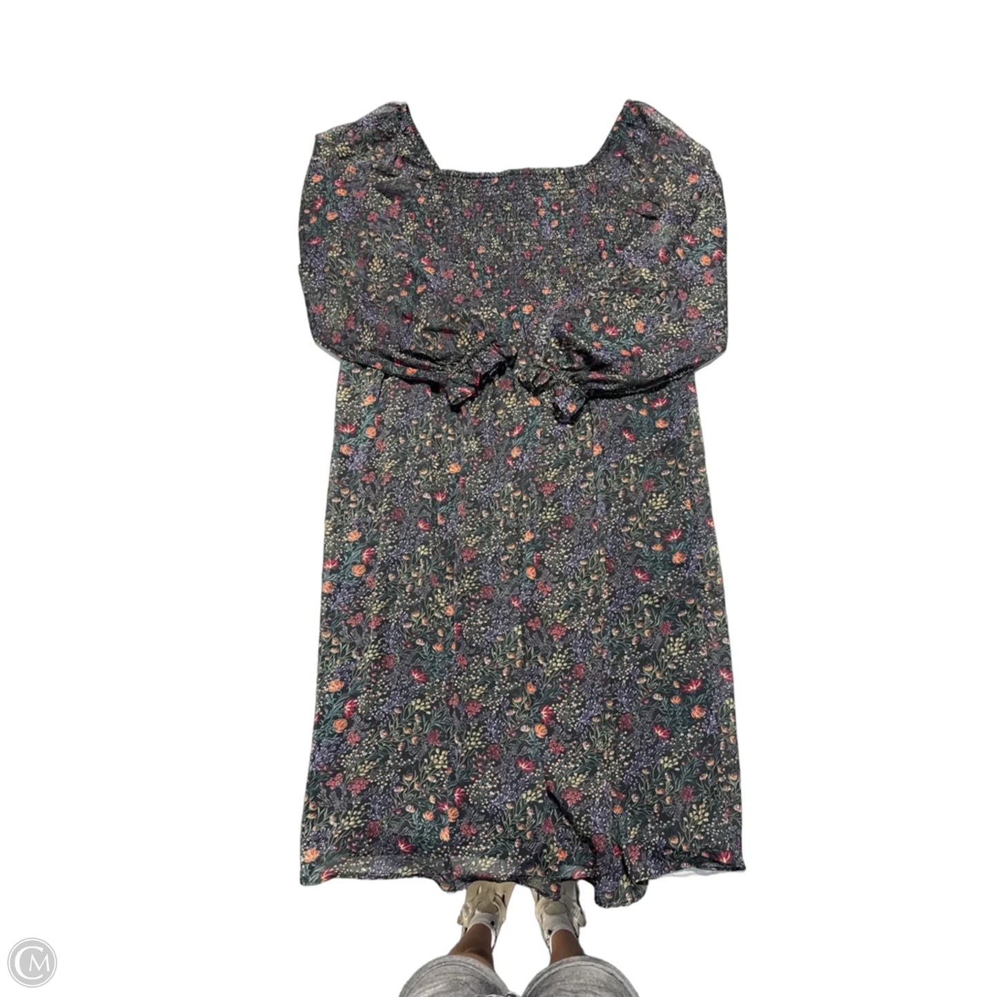 Dress Casual Midi By Forever 21 In Floral Print, Size: 3x
