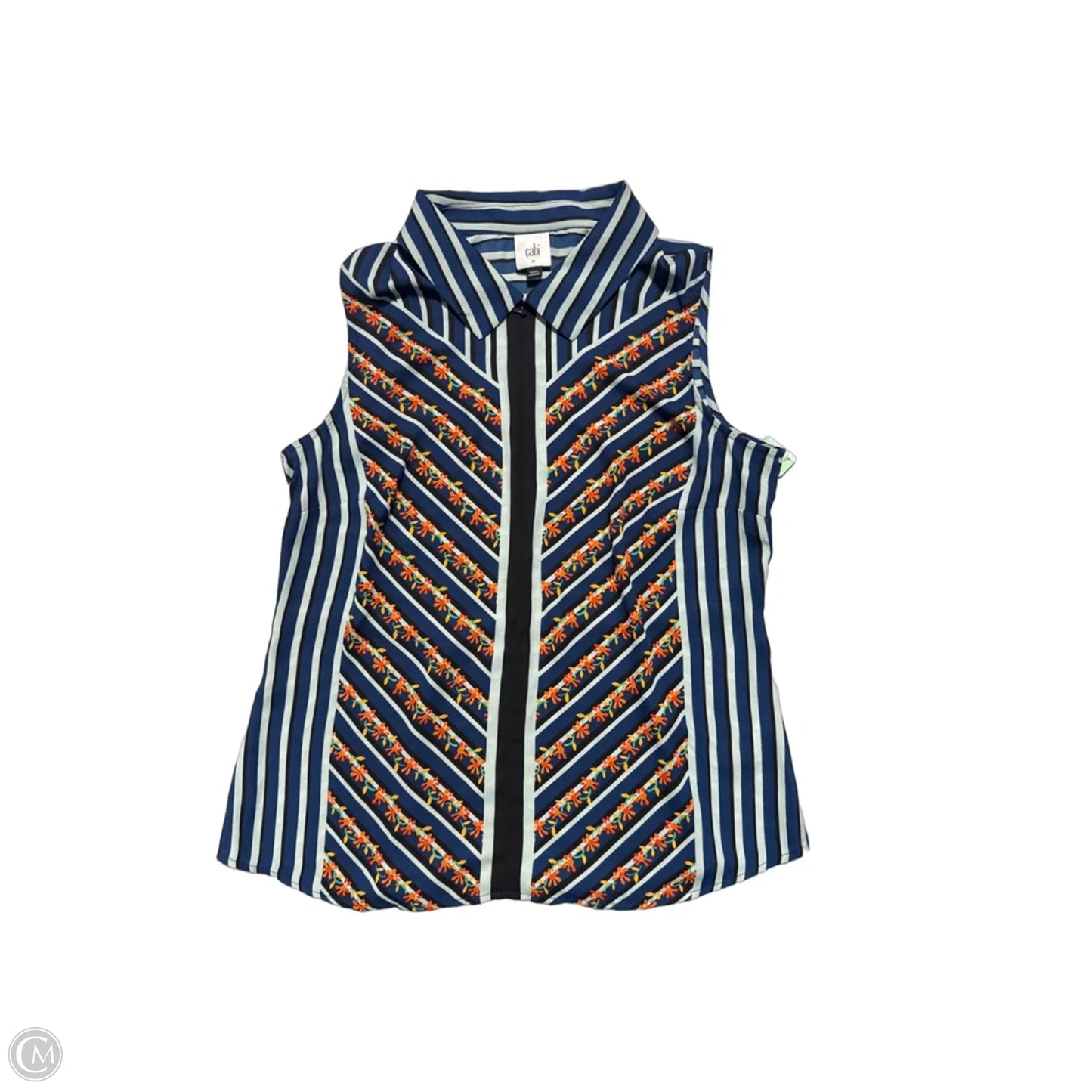 Tank Top By Cabi In Blue & Orange, Size: M