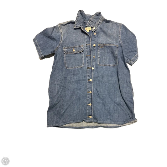 Dress Casual Short By Universal Thread In Blue Denim, Size: L