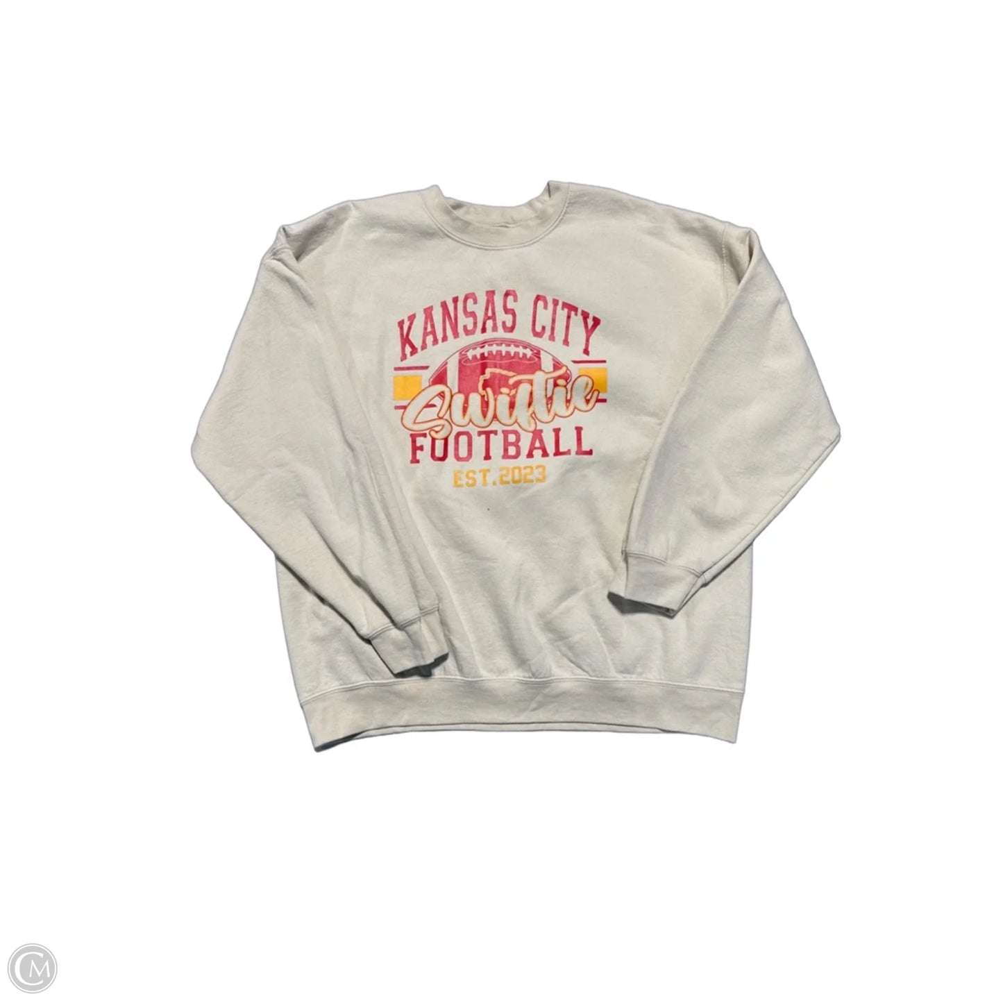 Sweatshirt Crewneck By Cmc In Red & Tan, Size: Xl