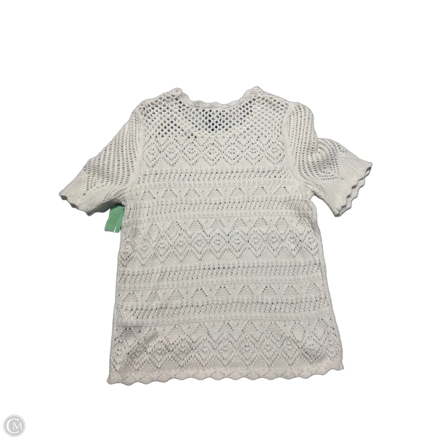 Top Short Sleeve By Gap In White, Size: M
