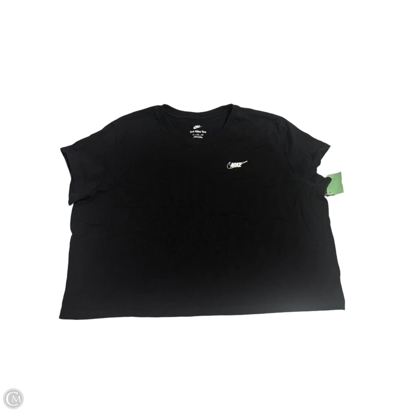 Top Short Sleeve By Nike In Black & White, Size: Xxl