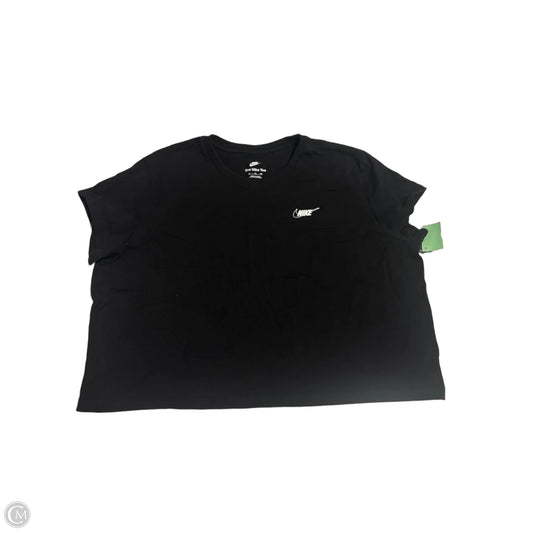 Top Short Sleeve By Nike In Black & White, Size: Xxl