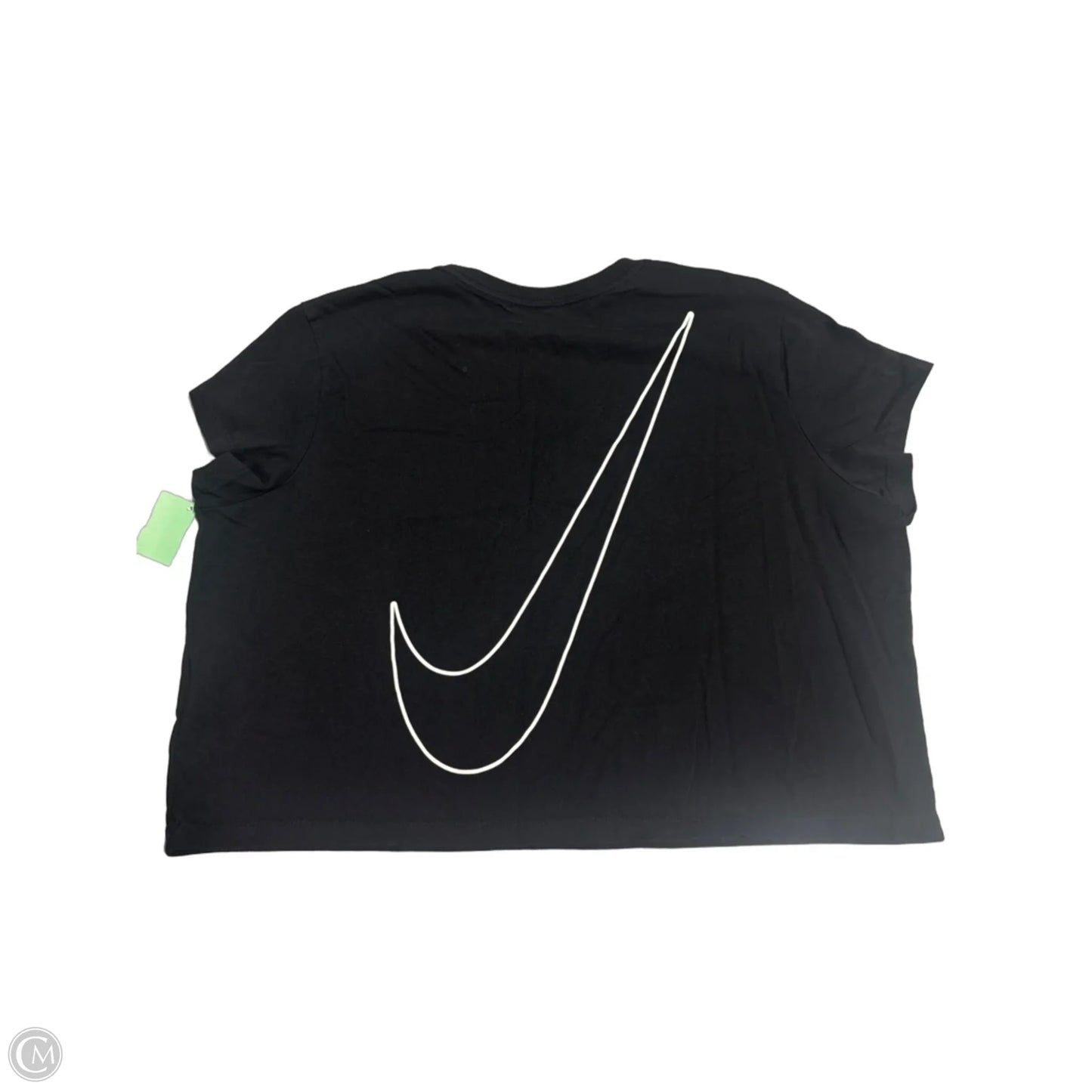 Top Short Sleeve By Nike In Black & White, Size: Xxl