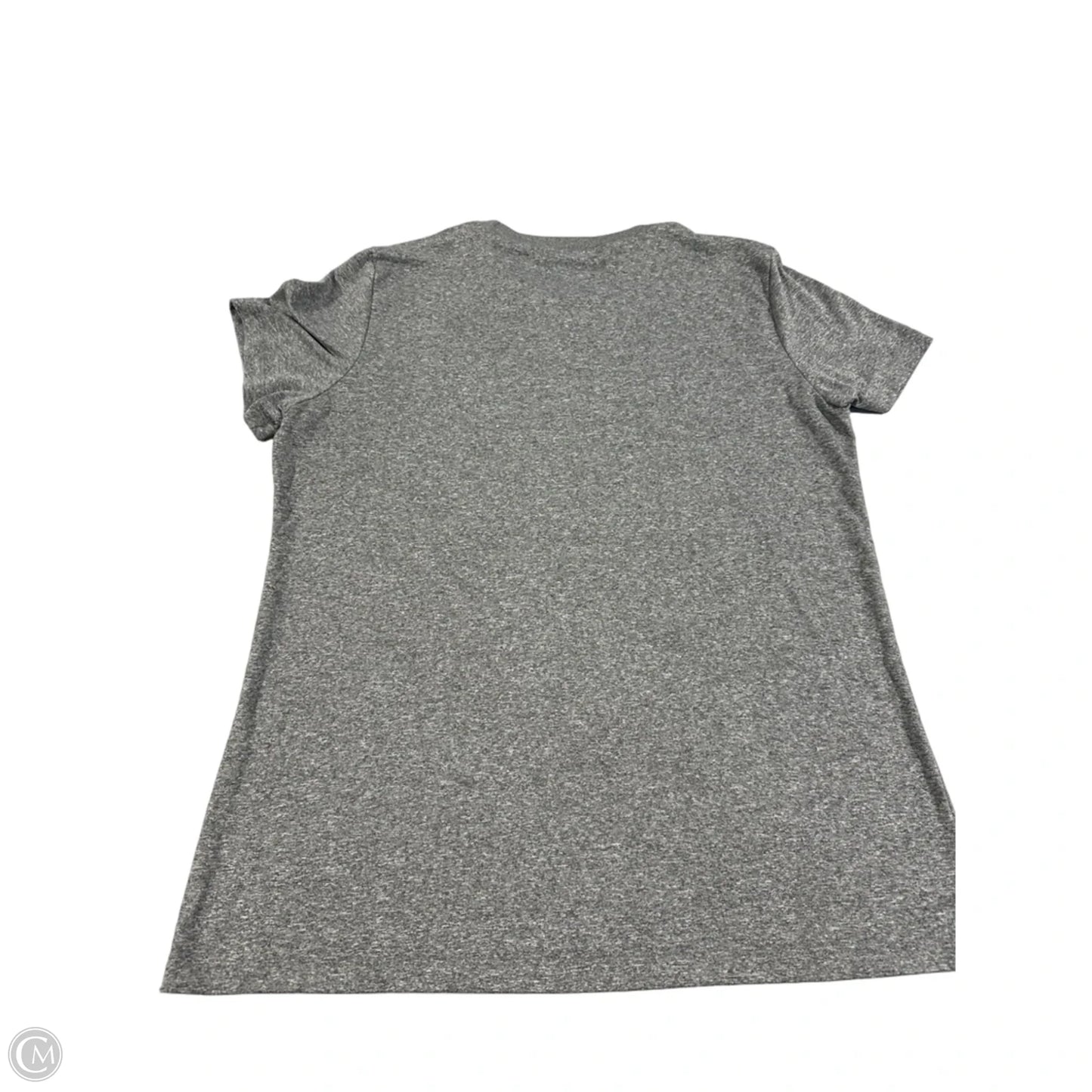 Athletic Top Short Sleeve By Nike In Grey, Size: L