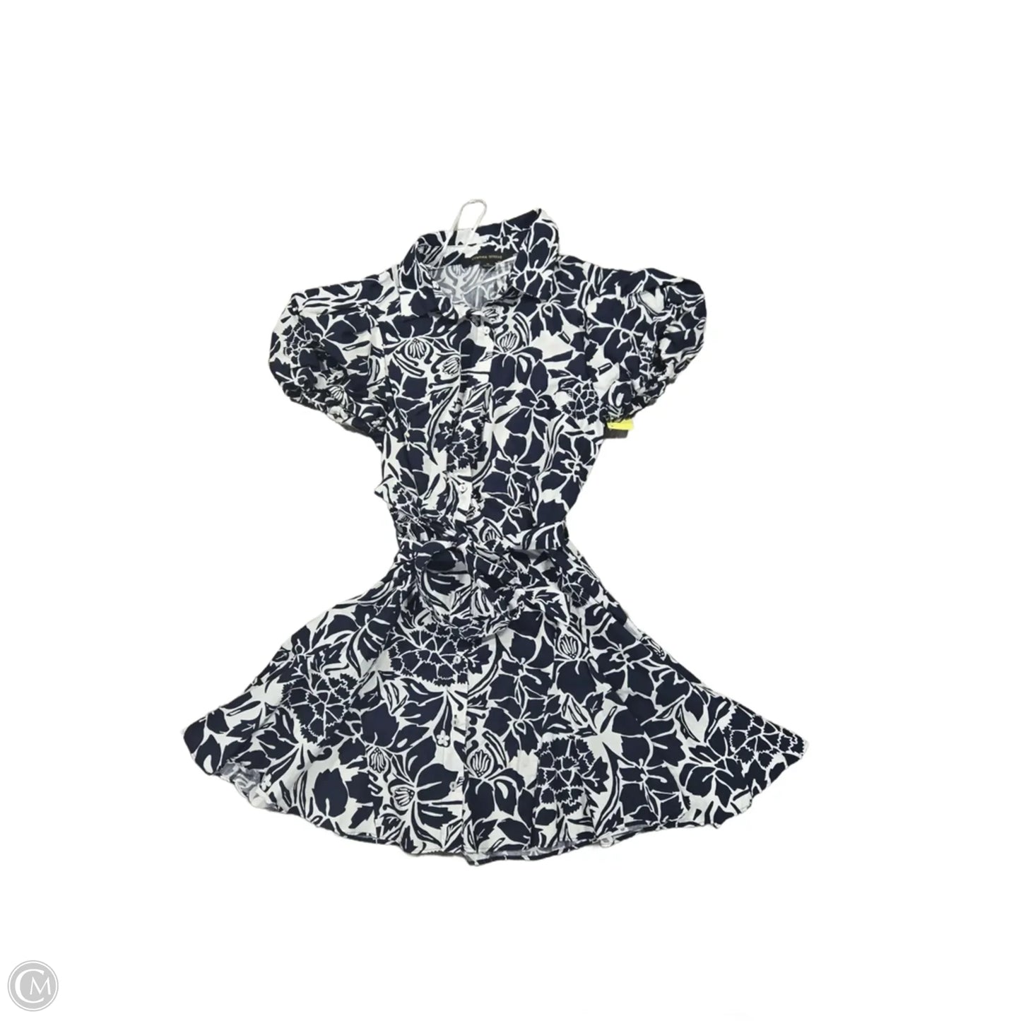 Dress Casual Short By Cynthia Steffe In Blue & White, Size: Mp