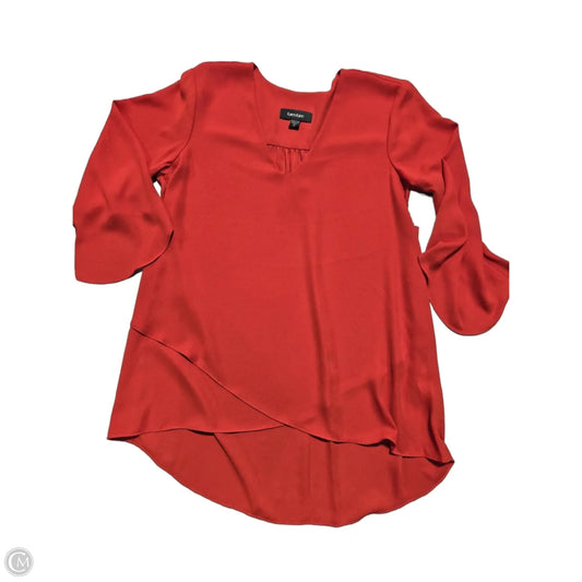 Top 3/4 Sleeve By Karen Kane In Red, Size: S