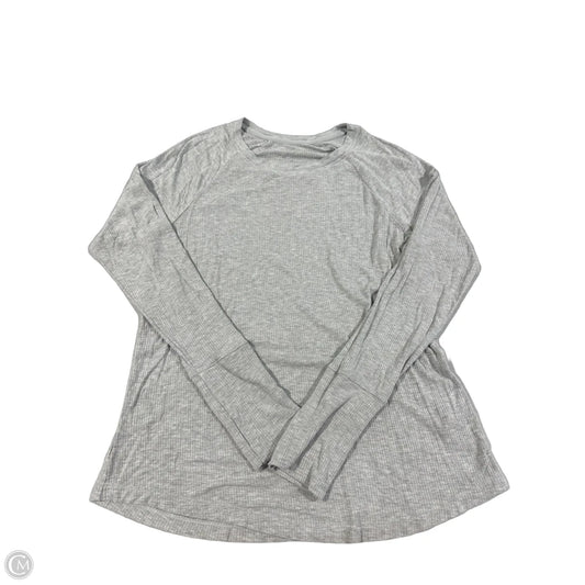 Top Long Sleeve By Offline In Grey, Size: M