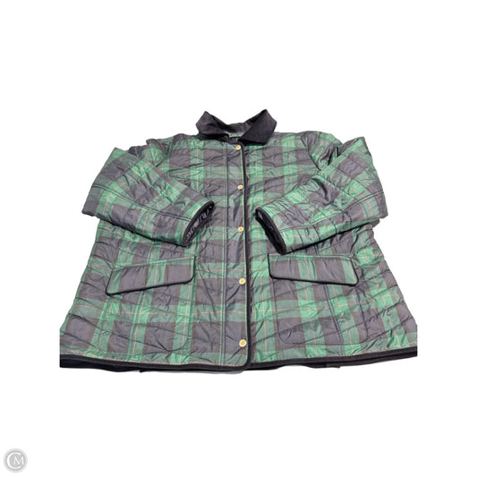 Jacket Puffer & Quilted By Talbots In Plaid Pattern, Size: 3x