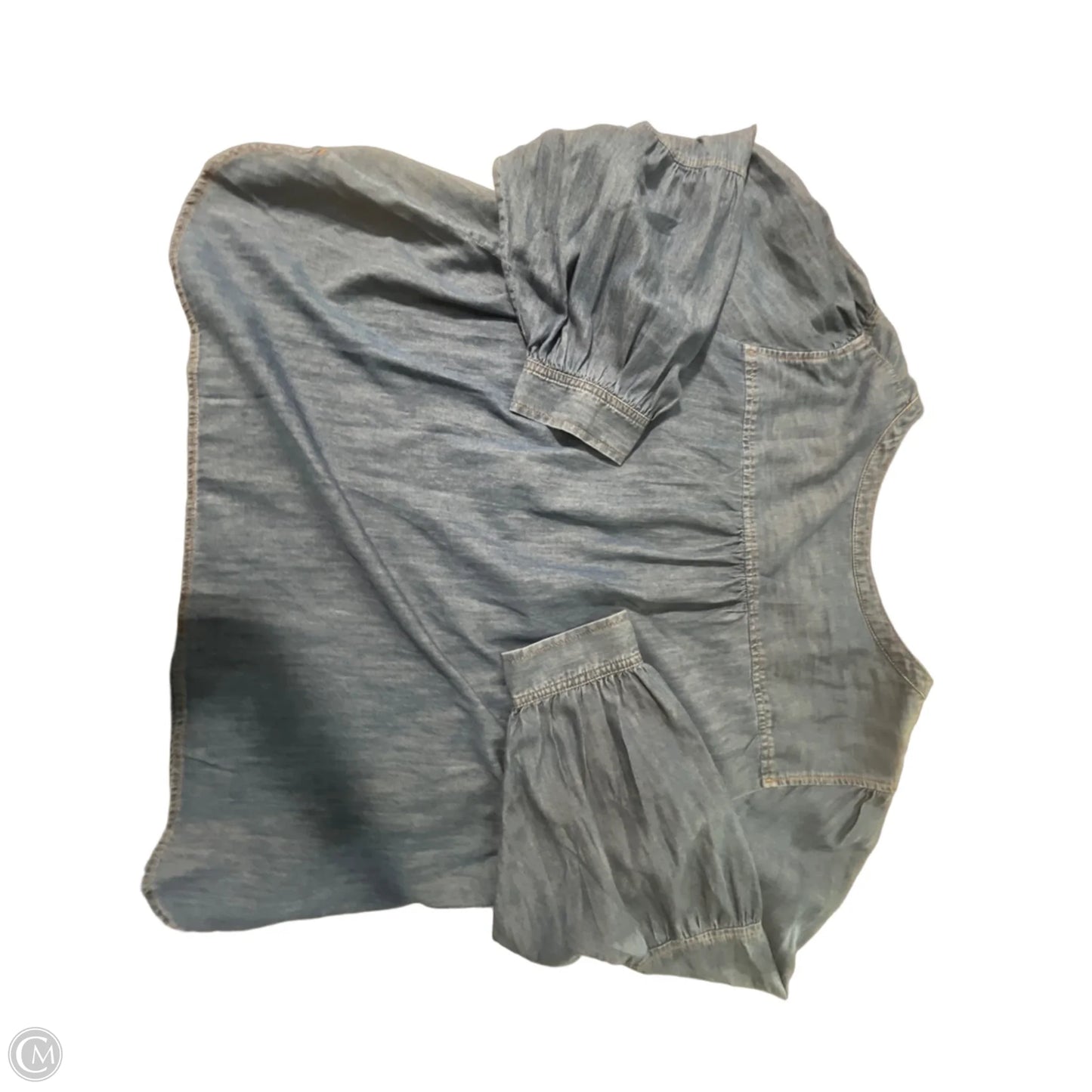 Top 3/4 Sleeve By Talbots In Blue Denim, Size: 3x