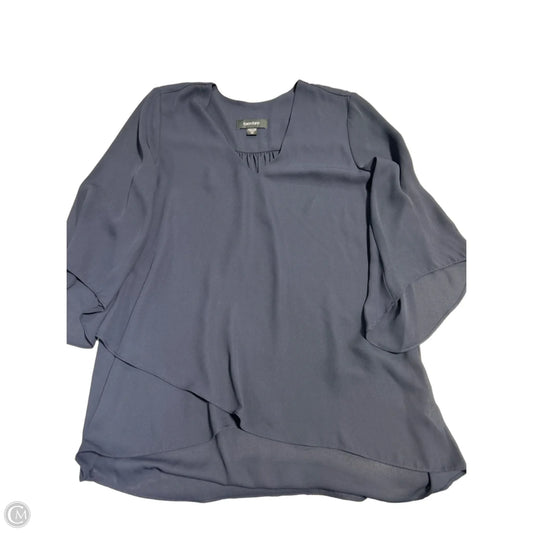 Top 3/4 Sleeve By Karen Kane In Blue, Size: Xs