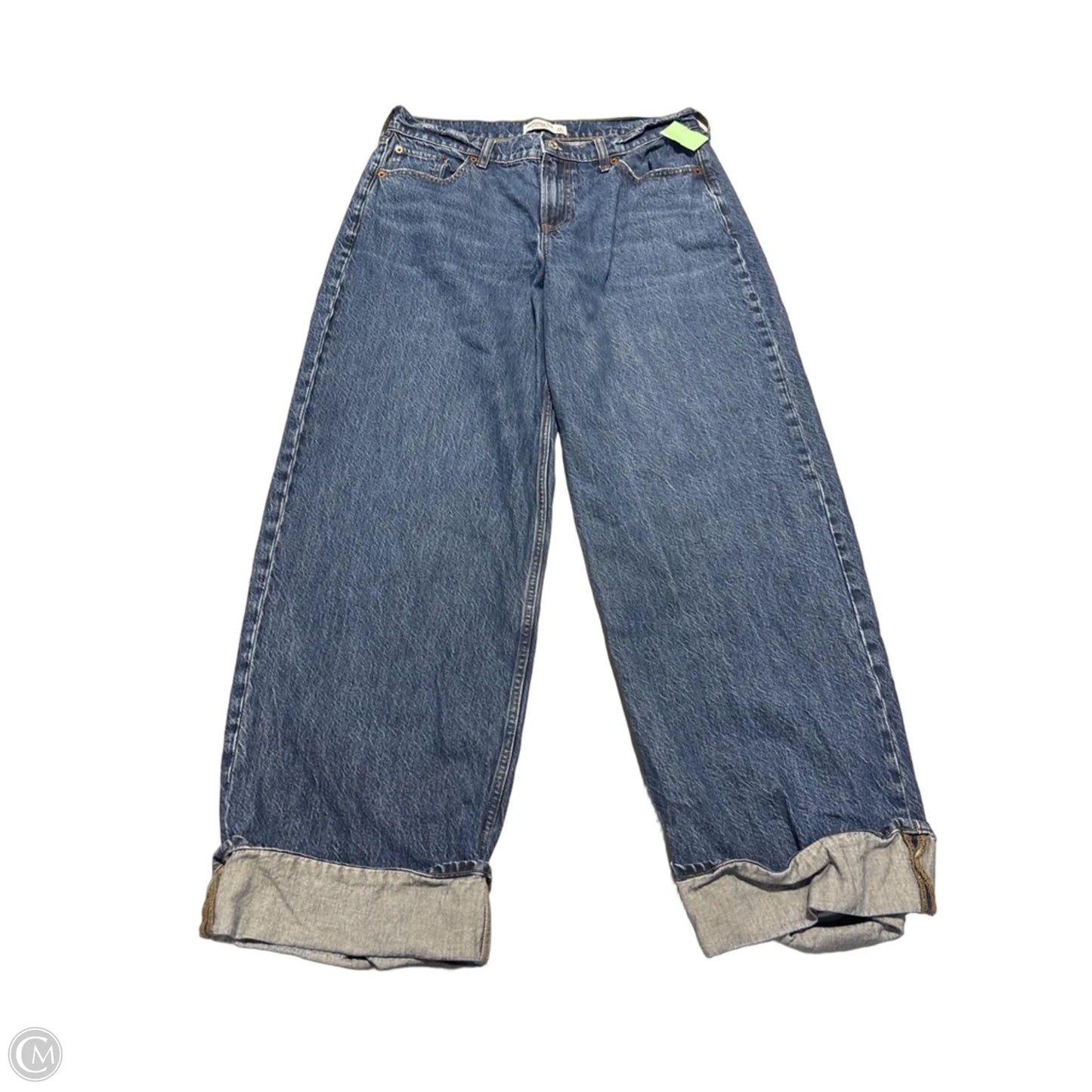 Jeans Boot Cut By Abercrombie And Fitch In Blue Denim, Size: 8