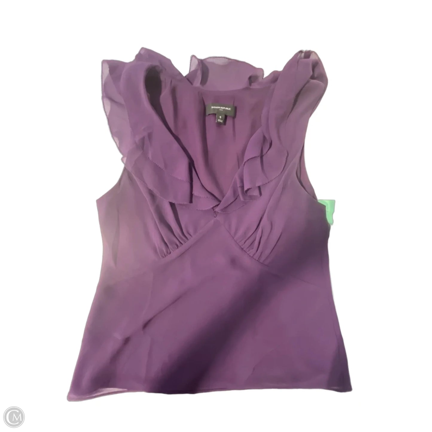 Top Short Sleeve By Banana Republic In Purple, Size: S