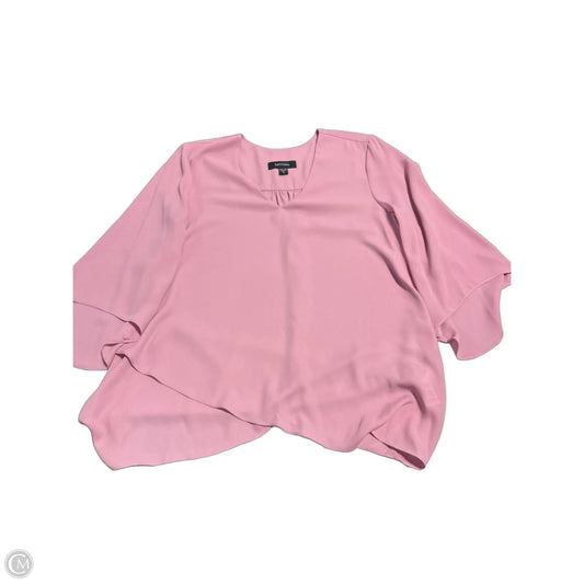 Top 3/4 Sleeve By Karen Kane In Pink, Size: S