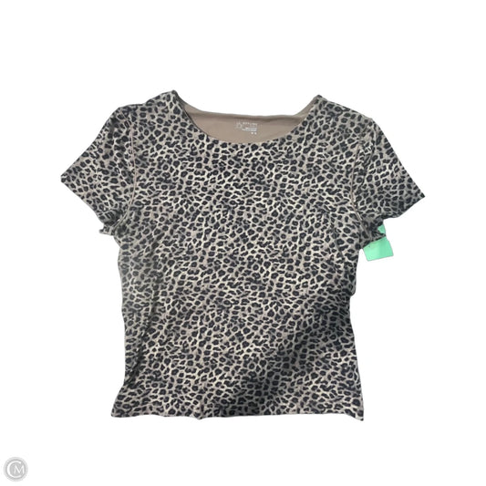 Top Short Sleeve By Aerie In Animal Print, Size: M