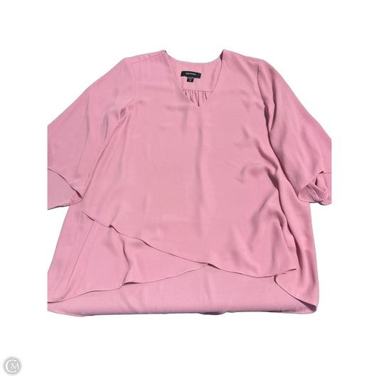 Top 3/4 Sleeve By Karen Kane In Pink, Size: M