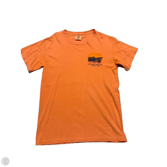 Top Short Sleeve By Comfort Colors In Orange, Size: S
