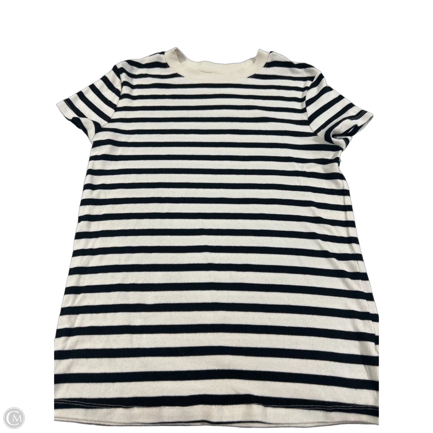Top Short Sleeve By A New Day In Black & Cream, Size: L