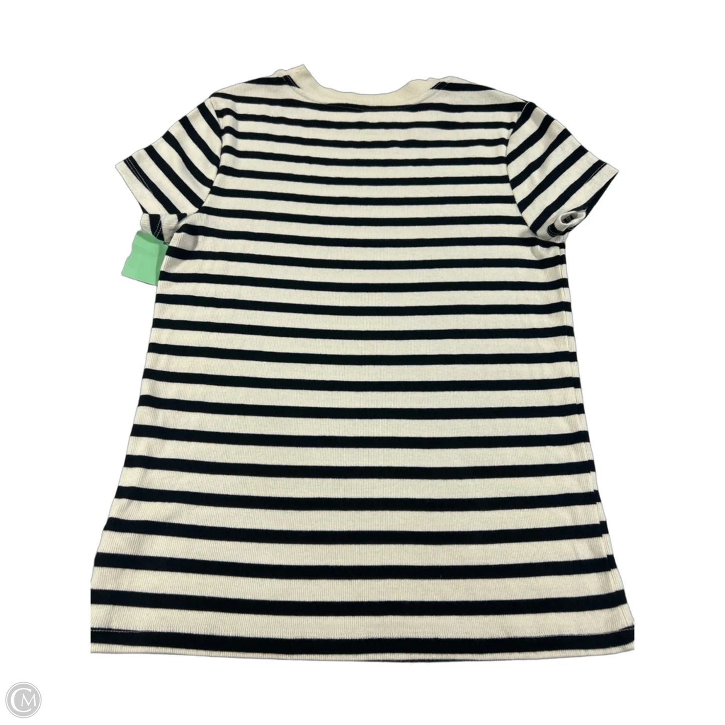 Top Short Sleeve By A New Day In Black & Cream, Size: L