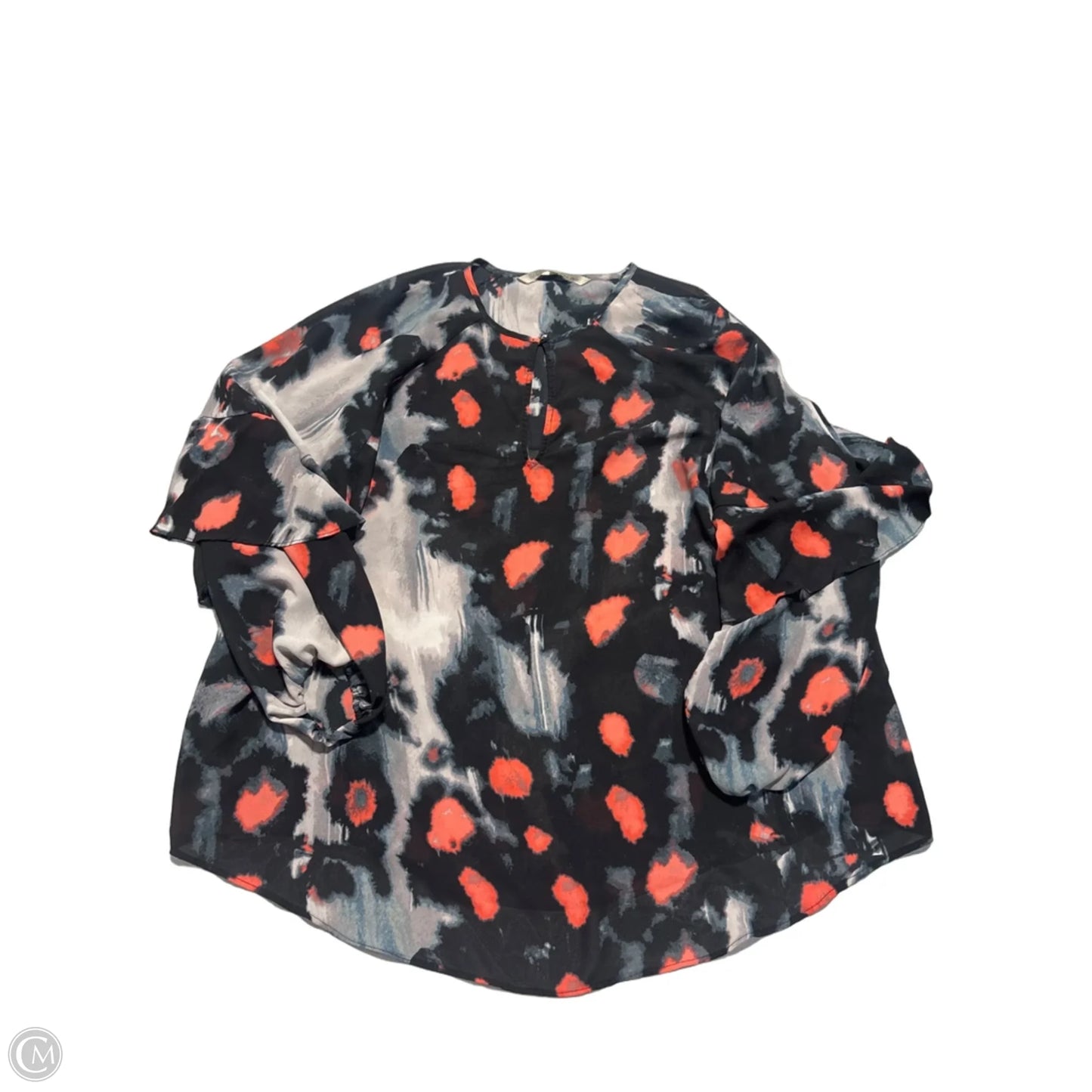 Top Long Sleeve By Rachel Zoe In Black & Pink, Size: 2x