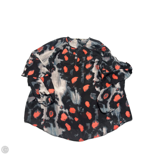 Top Long Sleeve By Rachel Zoe In Black & Pink, Size: 2x