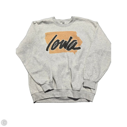 Athletic Sweatshirt Crewneck By Cmc In Grey, Size: L