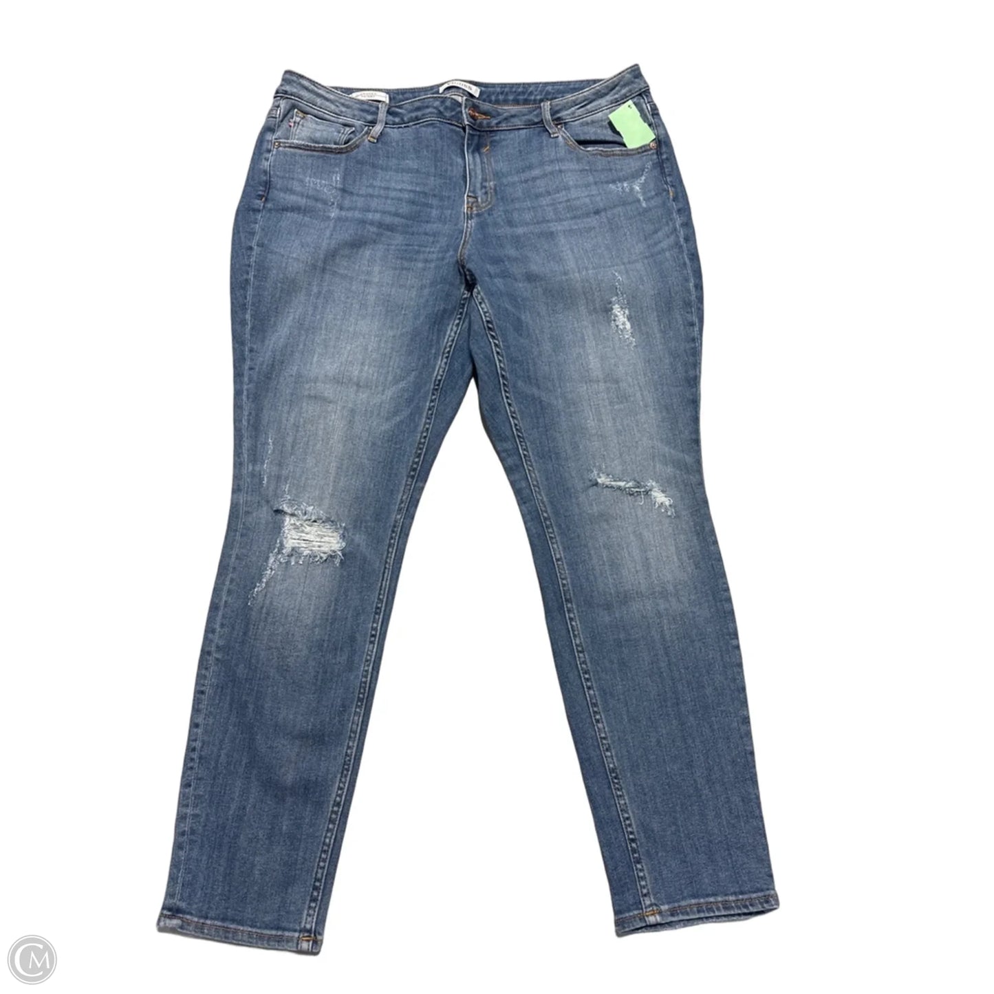 Jeans Skinny By Vigoss In Blue Denim, Size: 18