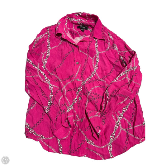 Top Long Sleeve By Karen Kane In Pink, Size: L