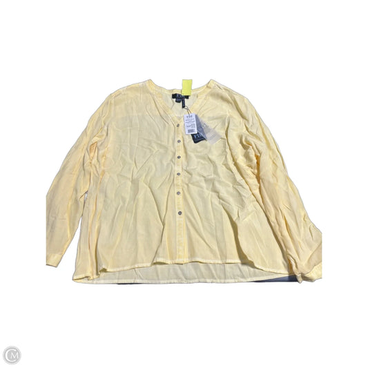 Top Long Sleeve By French Dressing In Yellow, Size: Xl