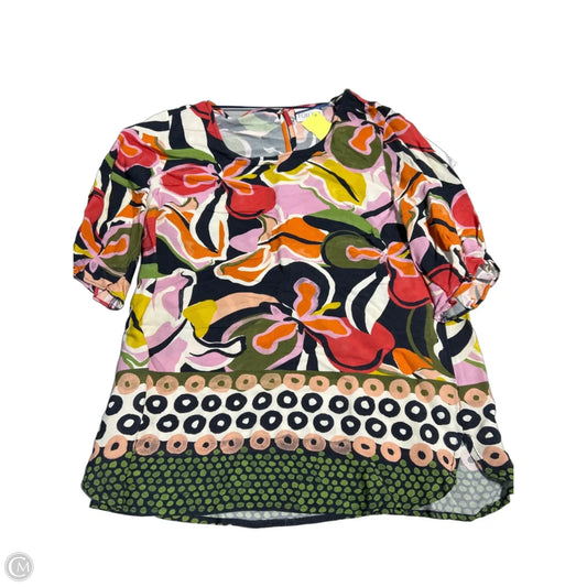 Top Short Sleeve By Cmc In Multi-colored, Size: 4