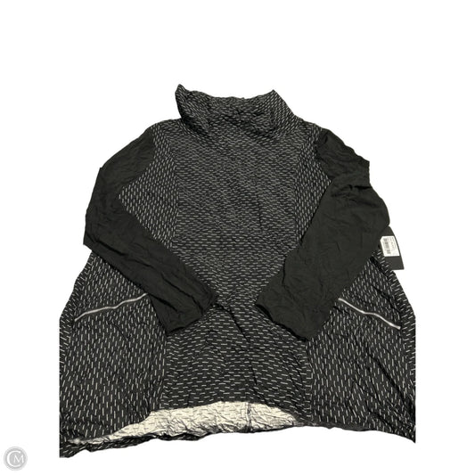 Top Long Sleeve By Cmc In Black & White, Size: L
