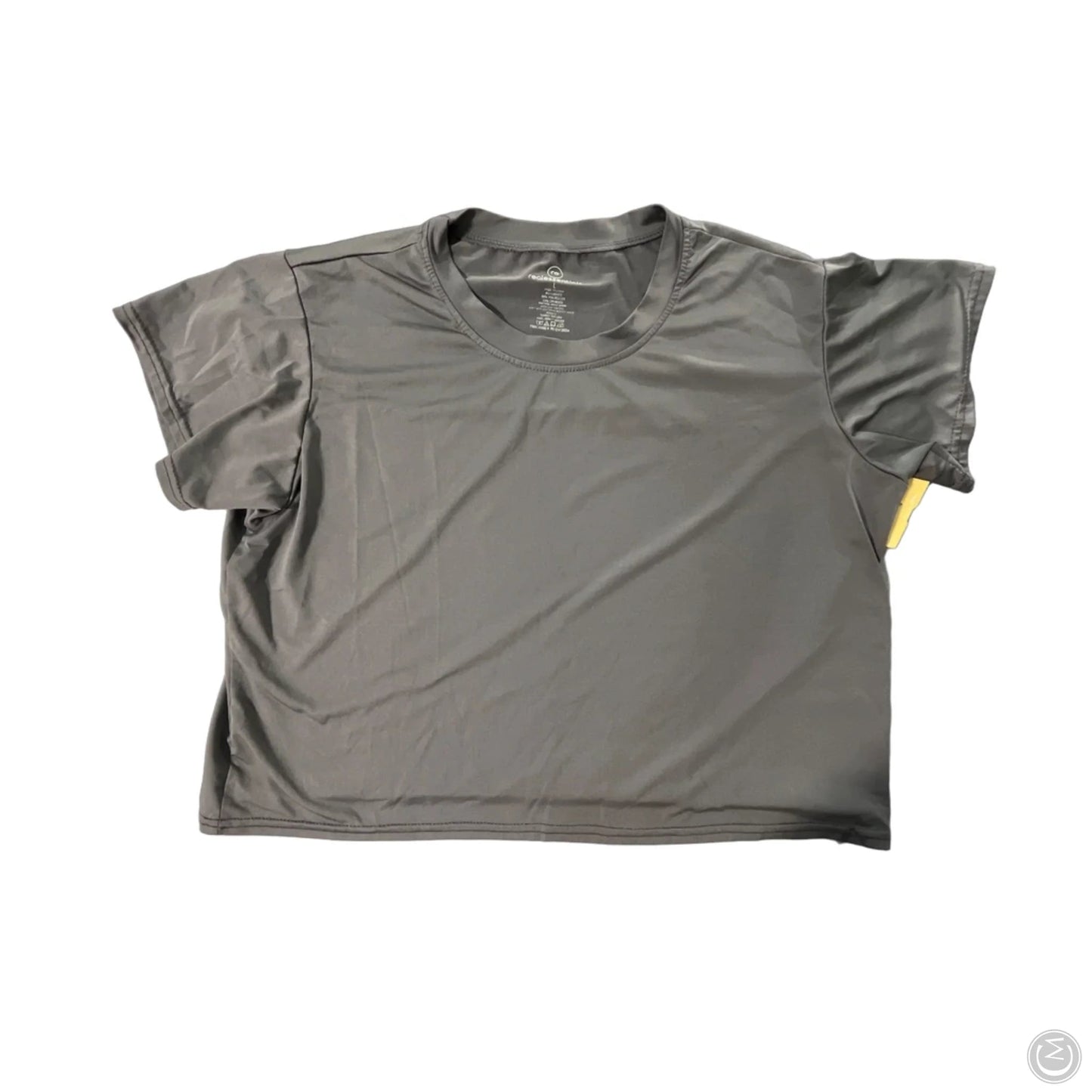Athletic Top Short Sleeve By Cmc In Grey, Size: L