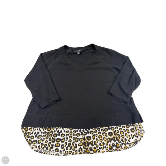 Top Long Sleeve By Karen Kane In Black, Size: 1x
