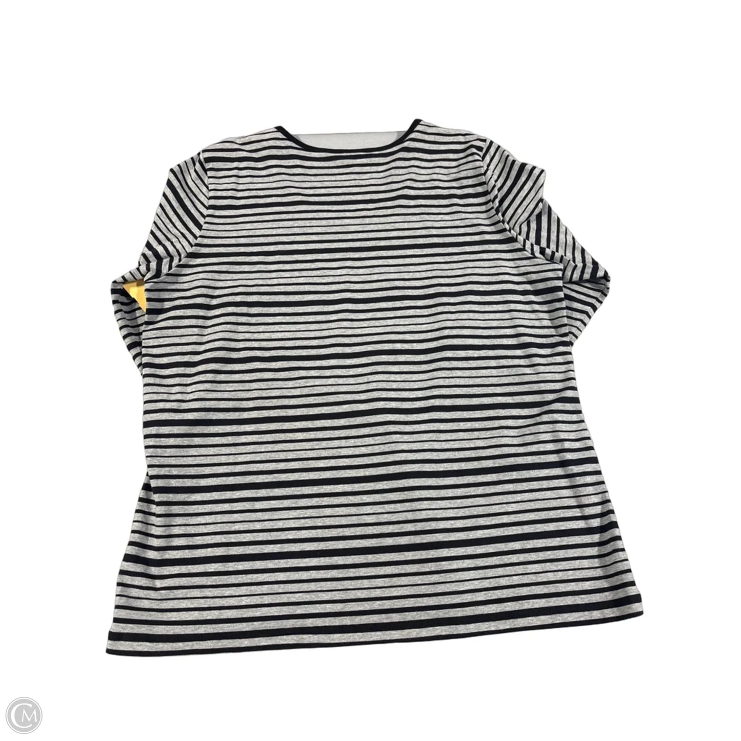 Top 3/4 Sleeve By Christopher And Banks In Black & Grey, Size: Xl